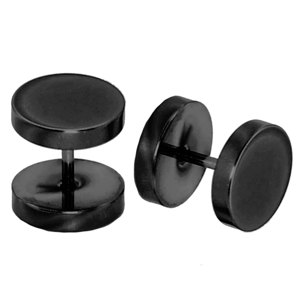 2 Fakeplugs Earrings Fake Tunnel Piercing Earplug to Screw Blue 6 8 10