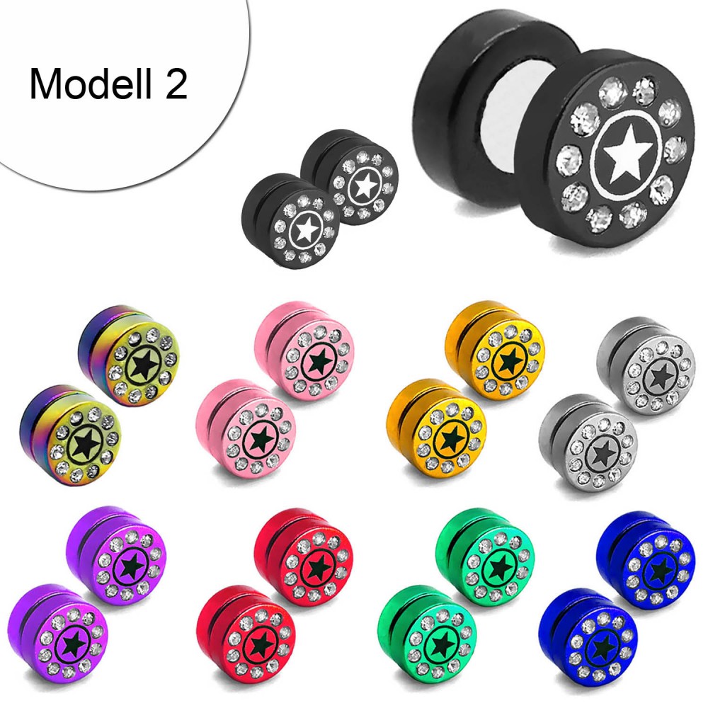 2 fakeplug fake earring tunnel ear plug piercing non pierced