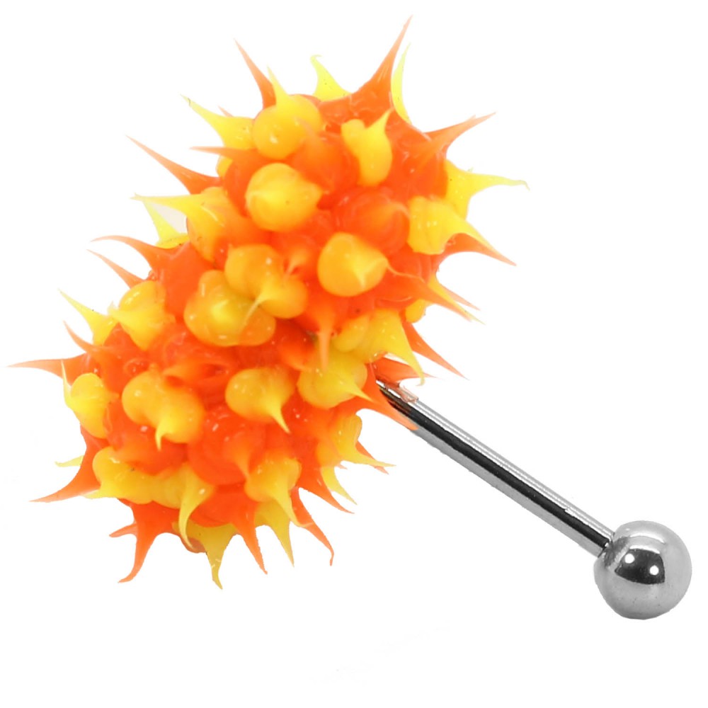 Vibrating Tongue Ring Barbell Bar Intim Body Piercing+Batterie Surgical