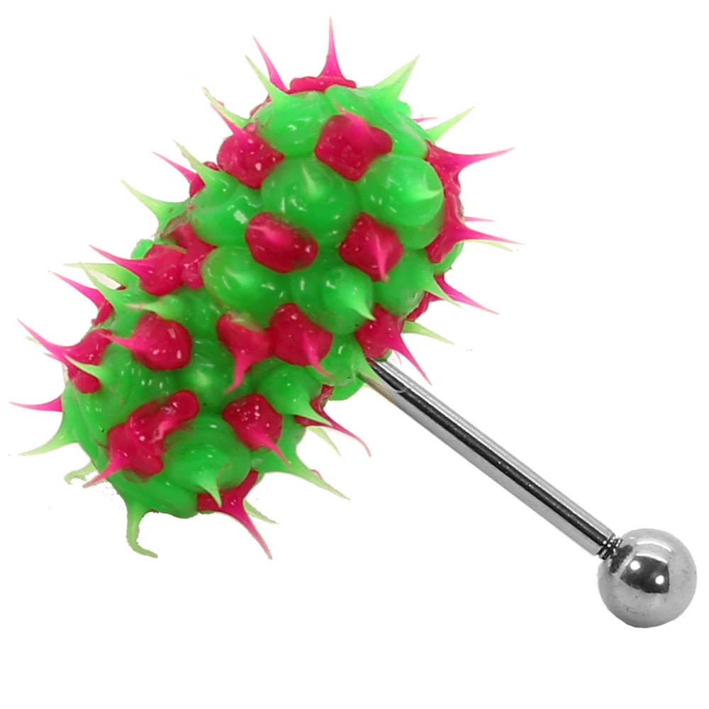 Vibrating Tongue Ring Barbell Bar Intim Body Piercing+Batterie Surgical