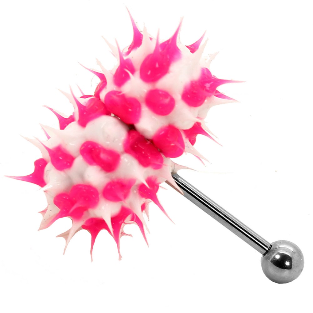 1 Body Piercing Vibrating Silicone Tongue Ring Barbell Bar Intim