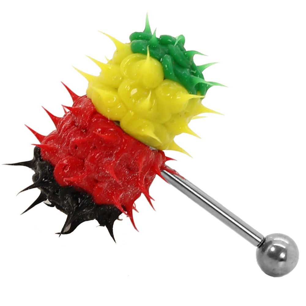 Vibrating Tongue Ring Barbell Bar Intim Body Piercing+Batterie Surgical