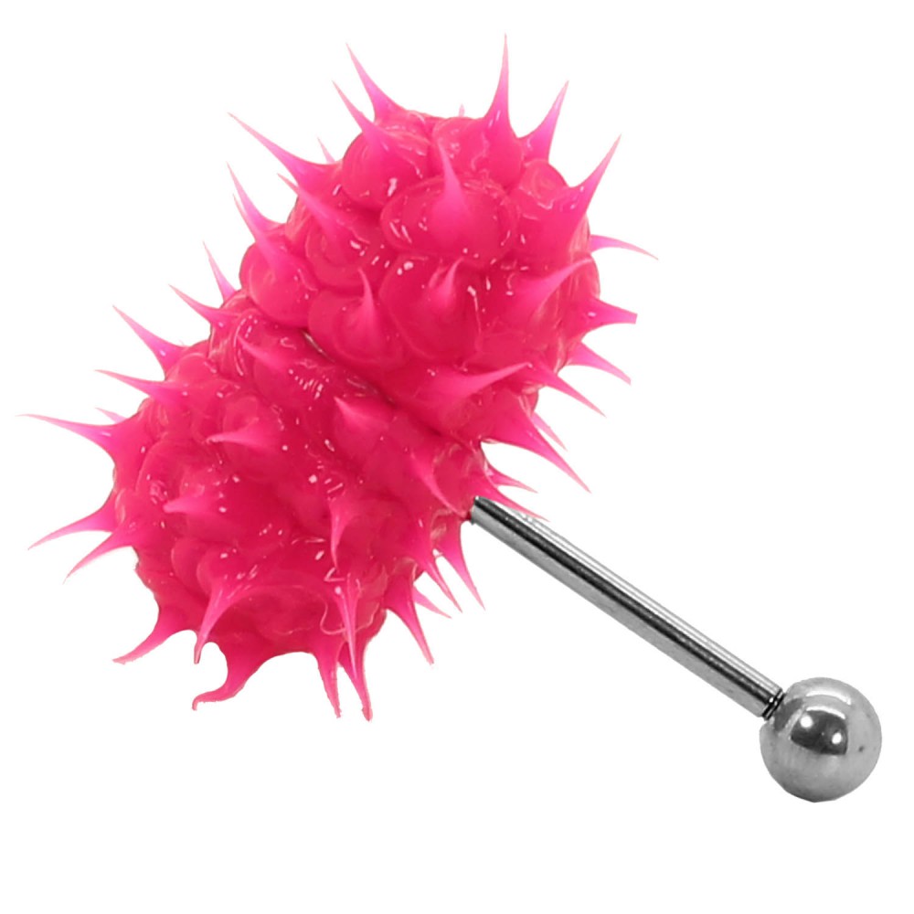 Vibrating Tongue Ring Barbell Bar Intim Body Piercing+Batterie Surgical