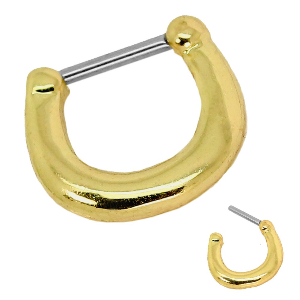 1 Segment Ring septum stud body piercing horseshoe bar nose eyebrow lip