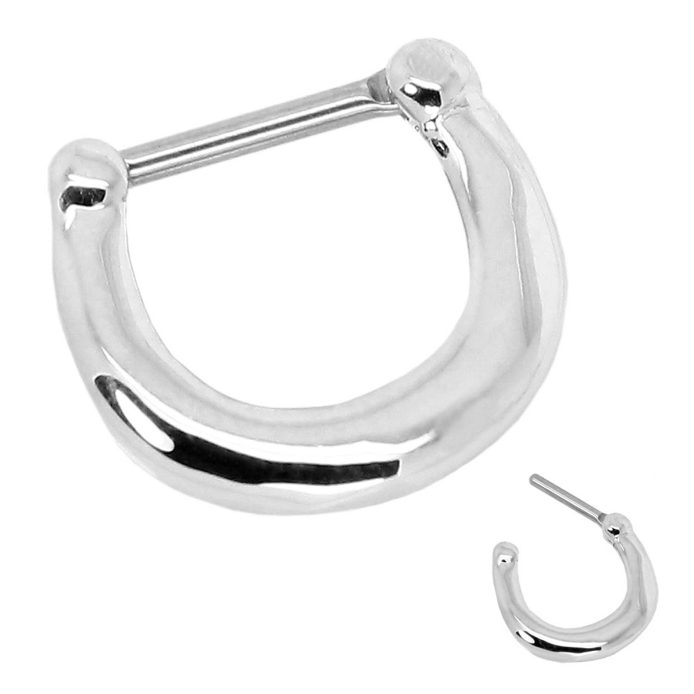 1 Segment Ring septum stud body piercing horseshoe bar nose eyebrow lip
