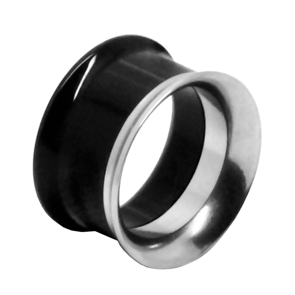 Set or Single Size Acrylic Steel Flesh Tunnel Piercing Taper Double