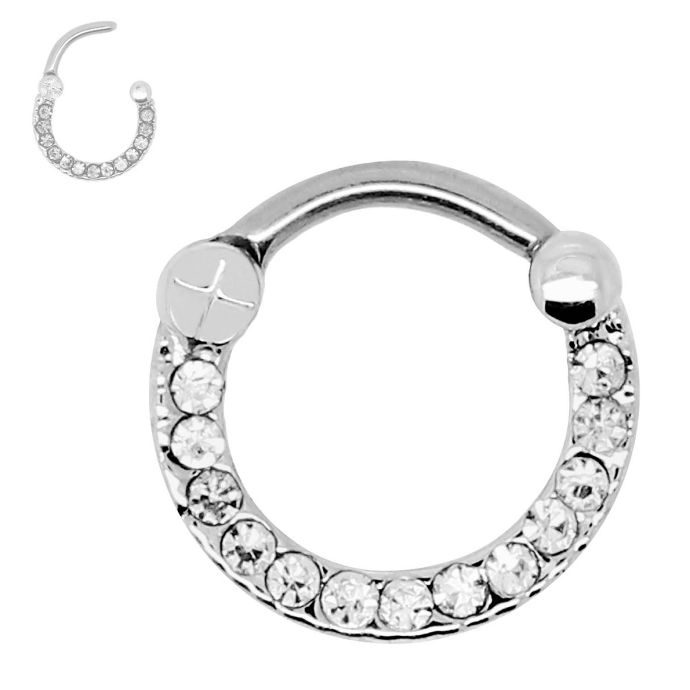 Nasenpiercing Nasenring Fake Piercing Ring Hufeisen, FarbeSilber