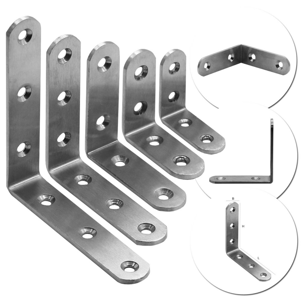 20 Stück Schwerlastwinkel Anthrazit - Winkelverbinder Für Möbel & Regale