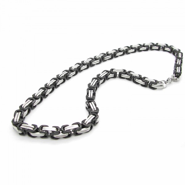 Stainless Steel Chain Necklace Massive Chain Link Gold Silver Black Men Unisex 